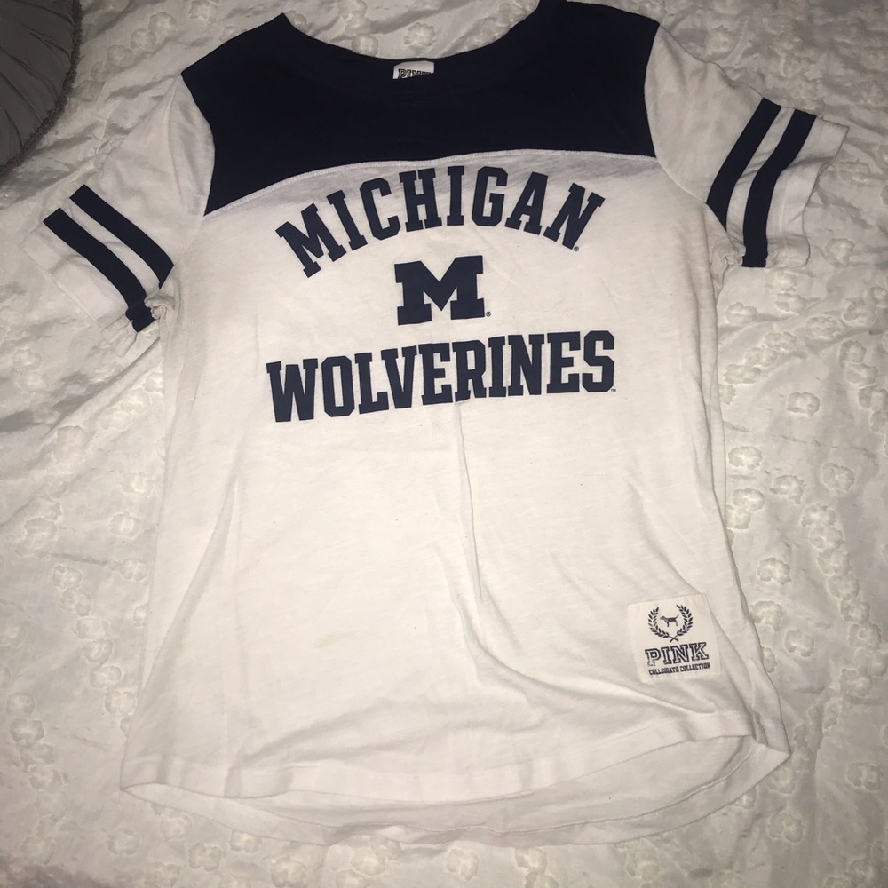 Pink Michigan Wolverine T-shirt